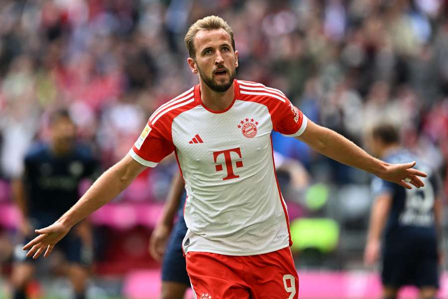 Harry Kane in action for Bayern Munich