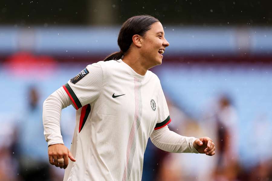 Sam Kerr à l'entraînement avec Chelsea cette saison.