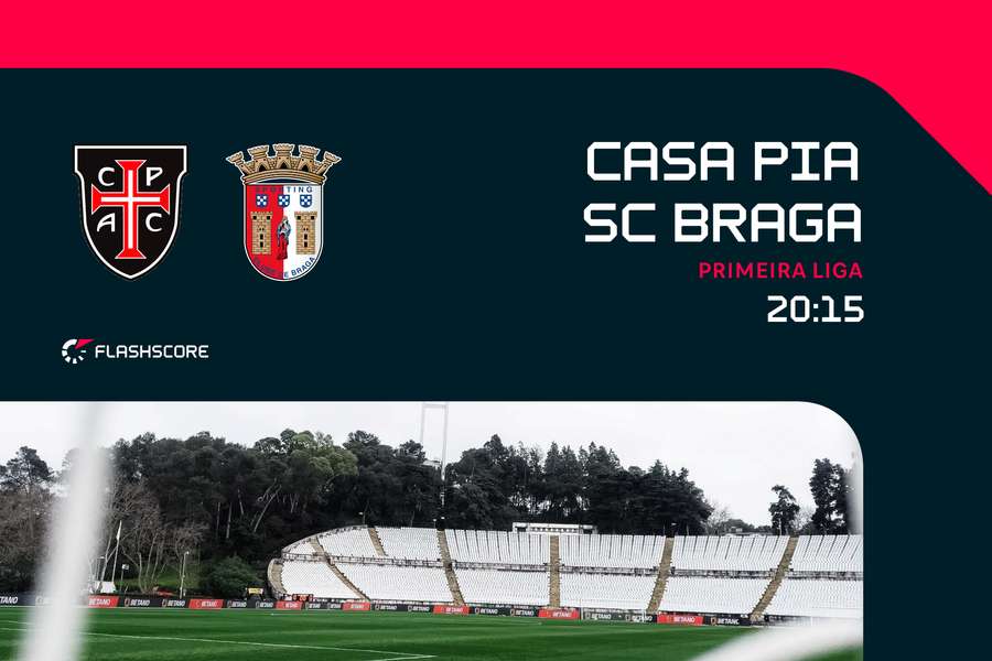 Sporting de Braga defronta Casa Pia e pode subir ao segundo lugar da Liga