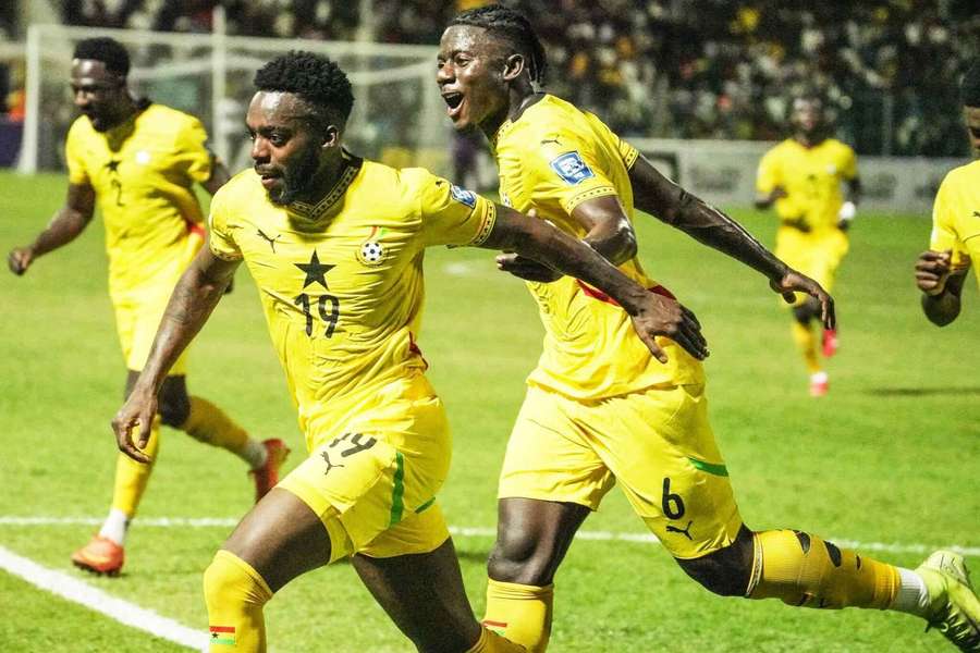 Ghana celebrate against Chad