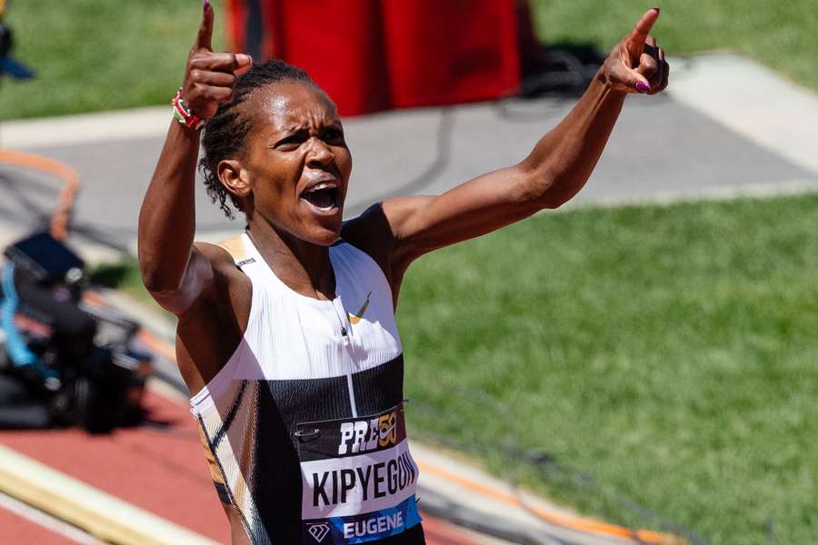 Kipyegon, después de competir en Eugene