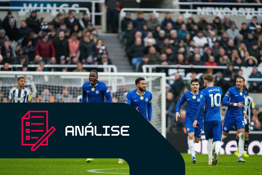Newcastle e Chelsea empataram a dois golos este sábado