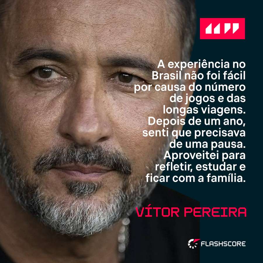 Vítor Pereira treinou Flamengo e Corinthians no futebol brasileiro