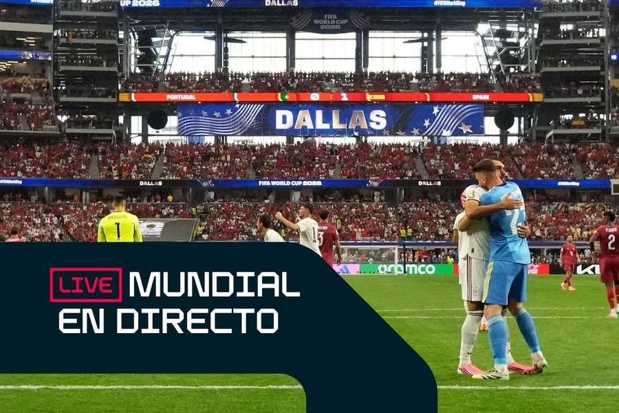 Los jugadores españoles celebran el triunfo ante Portugal en Dallas