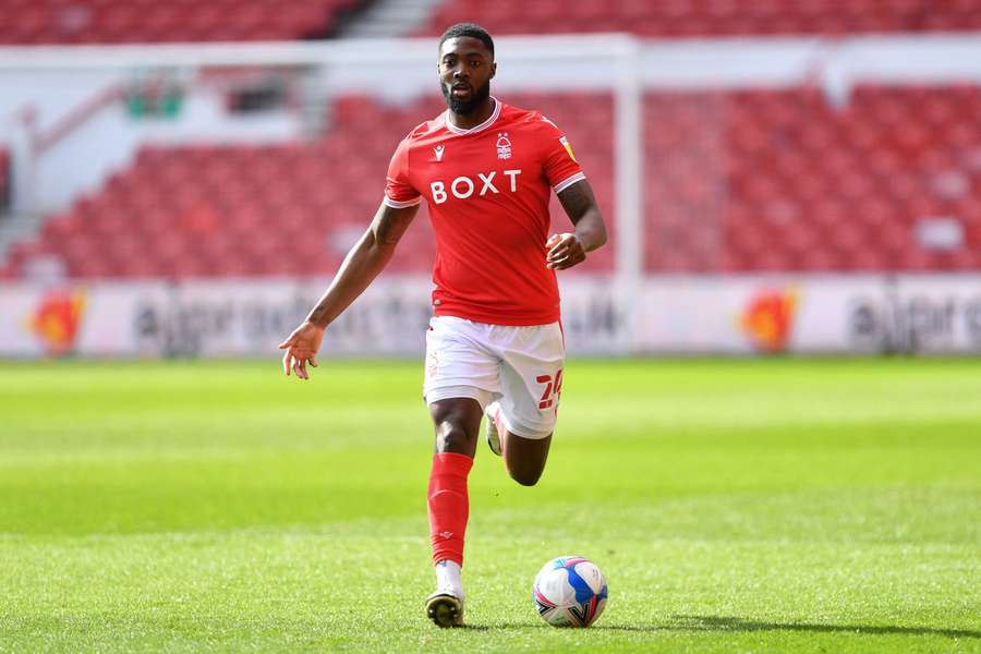 Tyler Blackett in action for Nottingham Forest in 2021 Tyler Blackett in action for Nottingham Forest in 2021