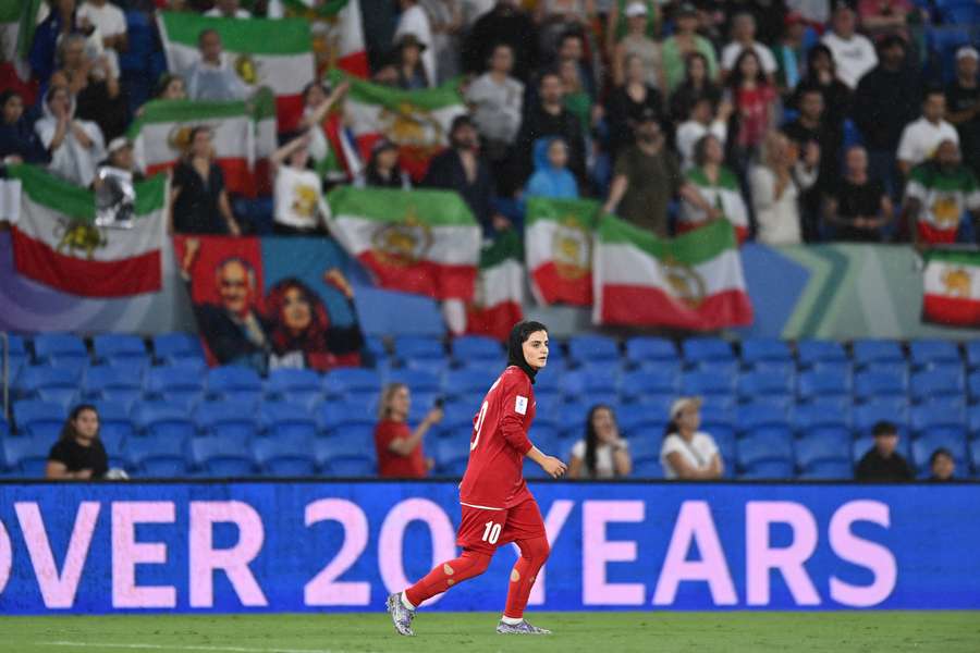 Fatemeh Pasandideh in action for Iran during the 2026 Women's Asian Cup.