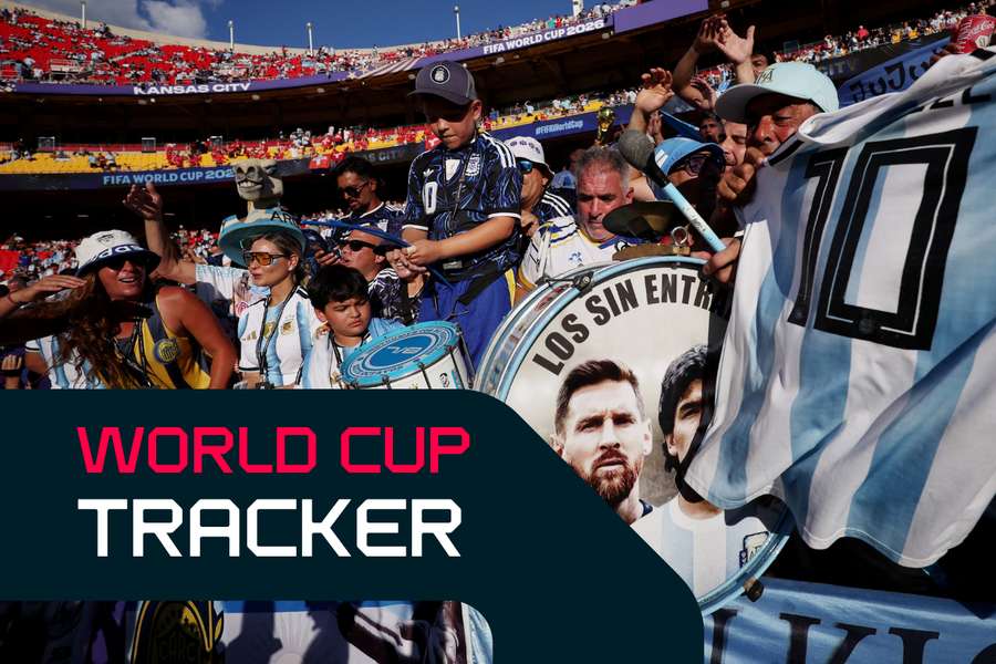 Argentina fans hyping themselves up pre-game in Kansas City.