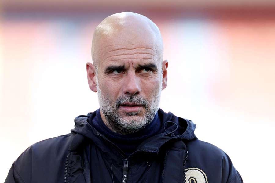 Pep Guardiola, treinador do Manchester City