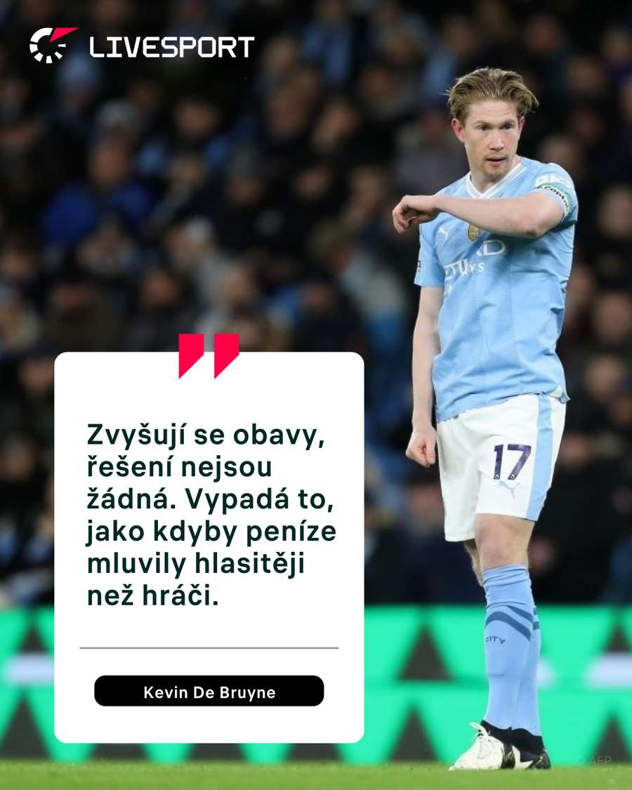 De Bruyne kritizuje počet zápasů.