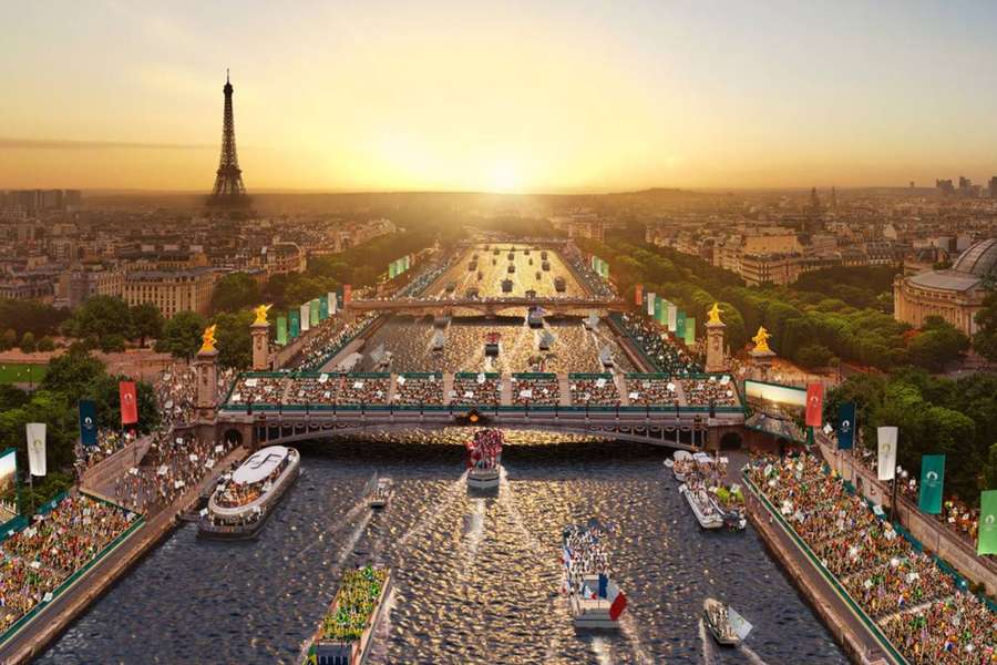 Paris 2024 organisers released a CGI image of their plans for a spectacular opening ceremony