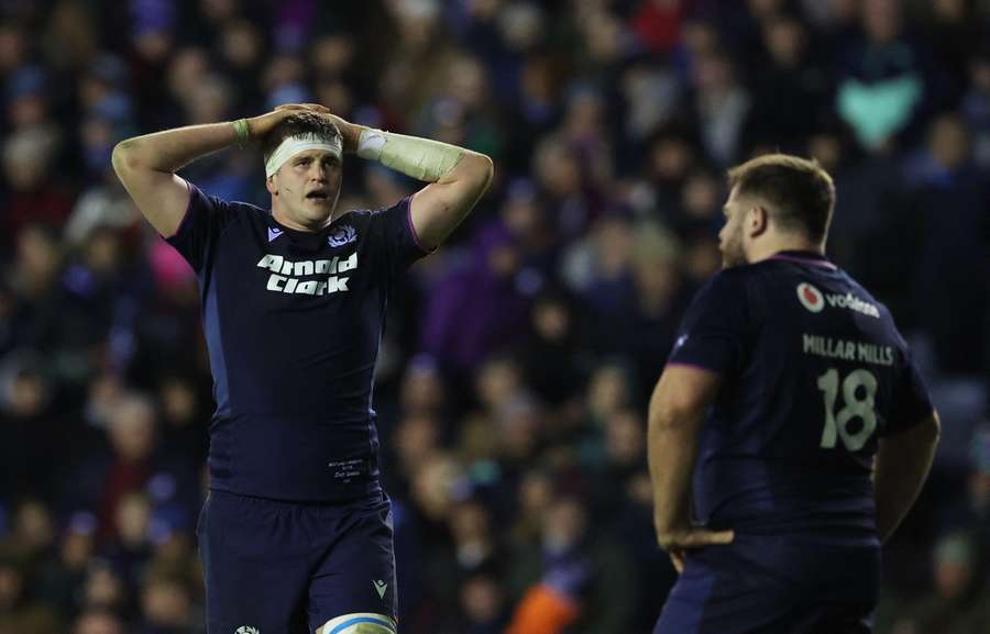 Scotland's Scott Cummings reacts Scotland's Scott Cummings reacts