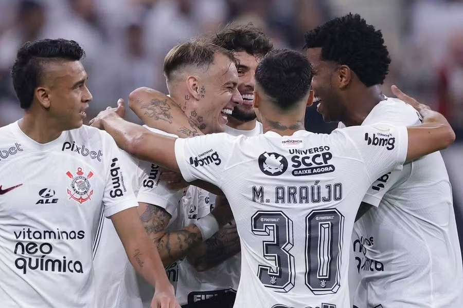 A festa dos jogadores do Corinthians