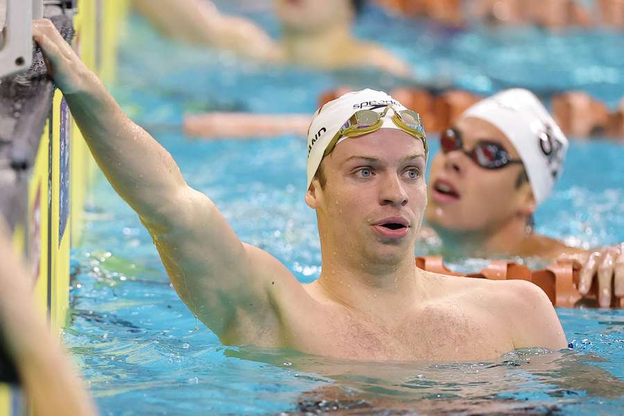 Léon Marchand à Austin le 17 janvier.