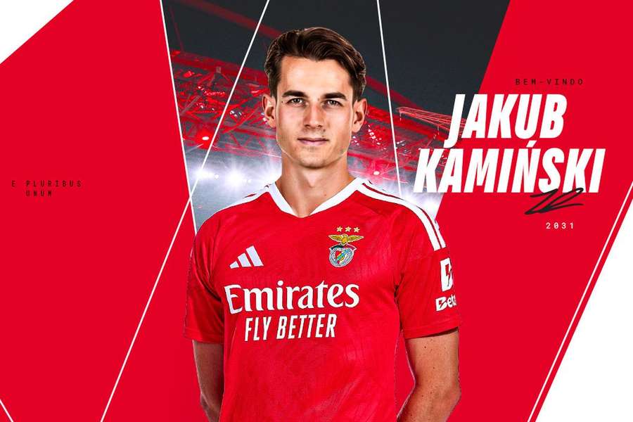 Jakub Kamiński apresentado no Benfica Jakub Kamiński apresentado no Benfica