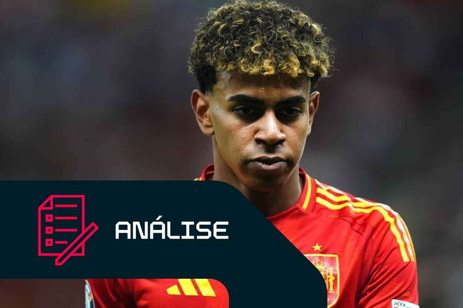 Lamine Yamal em ação por Espanha