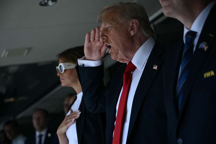 Donald Trump sings the national anthem at the 2025 FIFA Club World Cup final