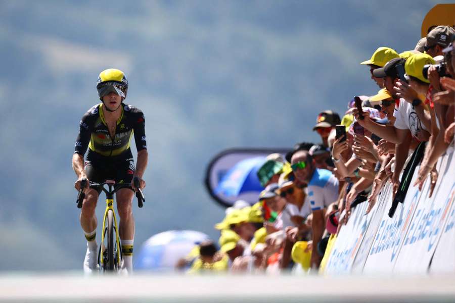 Simon Yates in action at the Tour de France