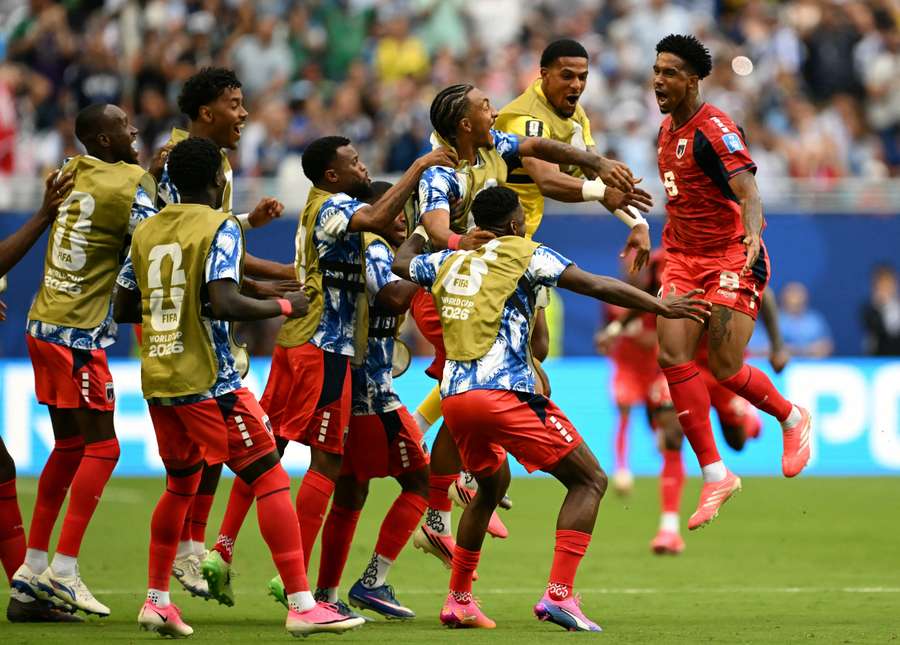 Kevin Pina (right) celebrates scoring first-ever Cape Verde World Cup goal Kevin Pina (right) celebrates scoring first-ever Cape Verde World Cup goal
