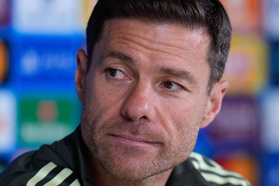Xabi Alonso, head coach of Real Madrid, attends his press conference prior to the match against Manchester City Xabi Alonso, head coach of Real Madrid, attends his press conference prior to the match against Manchester City