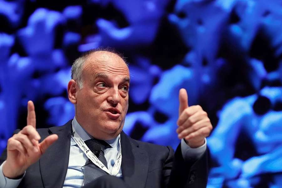 O presidente da LaLiga, Javier Tebas