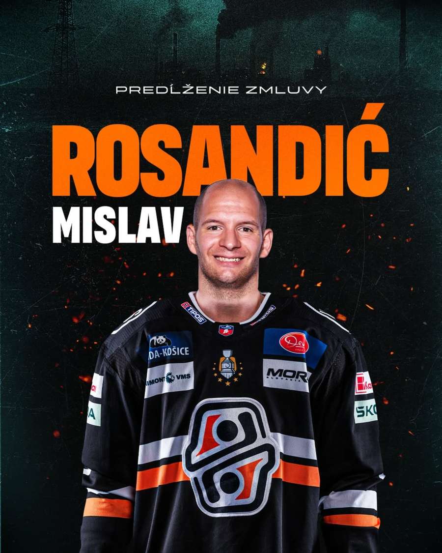 Rosandič ostáva hráčom Košíc. Rosandič ostáva hráčom Košíc.