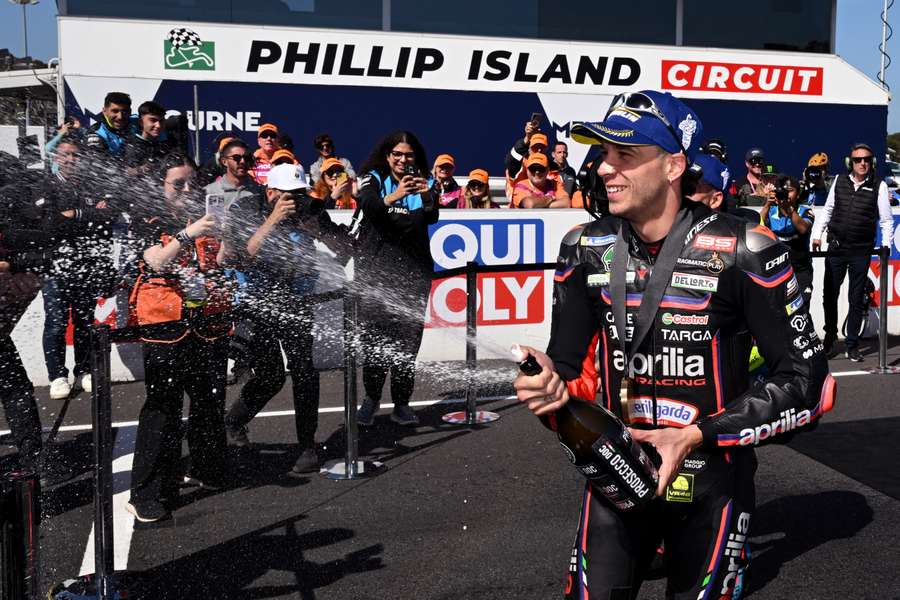 La festa di Marco Bezzecchi in Australia