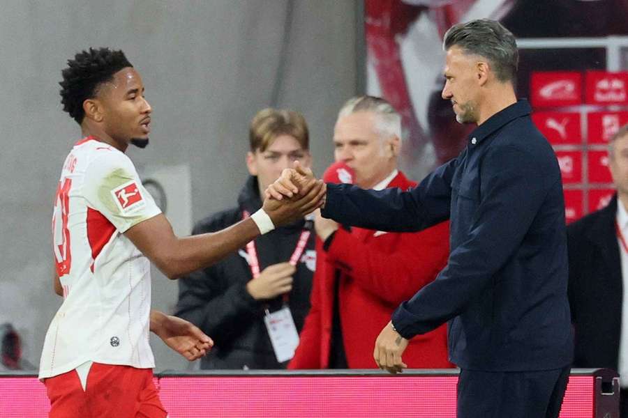 Nkunku (l.) soll gegen Schalke am kommenden Wochenende zurückkehren
