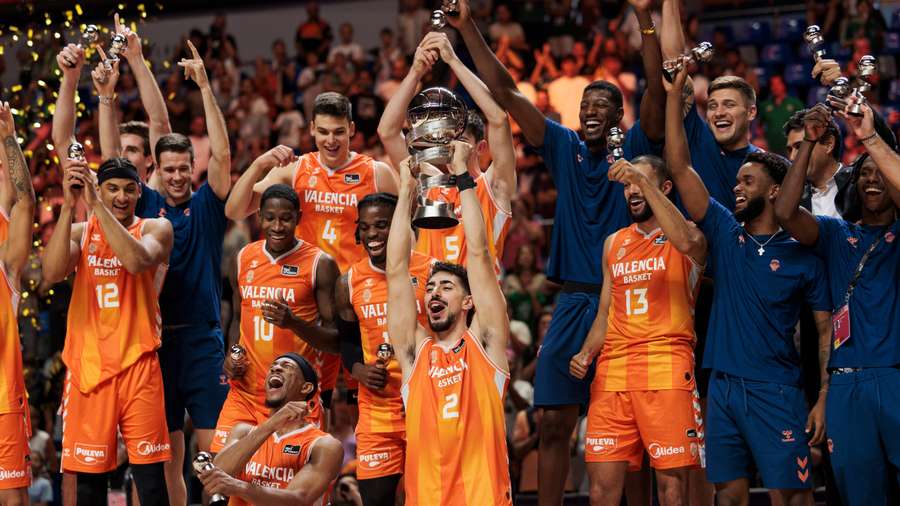 El Valencia Basket, celebrando El Valencia Basket, celebrando