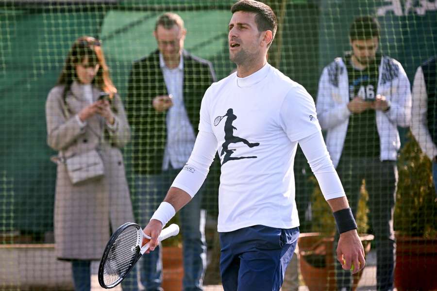 Djokovic en un partido de tenis