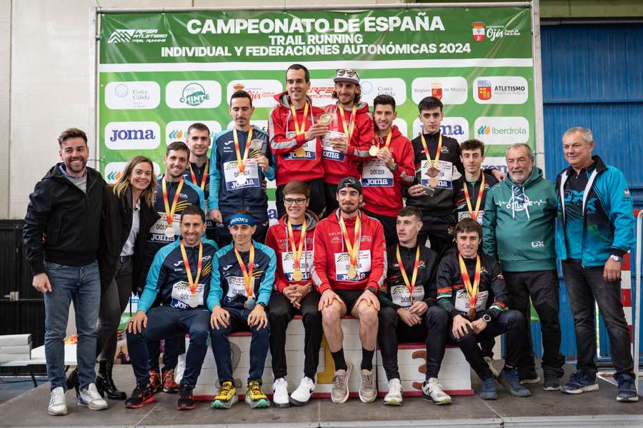 Foto de las federaciones campeonas de España de Trail Running