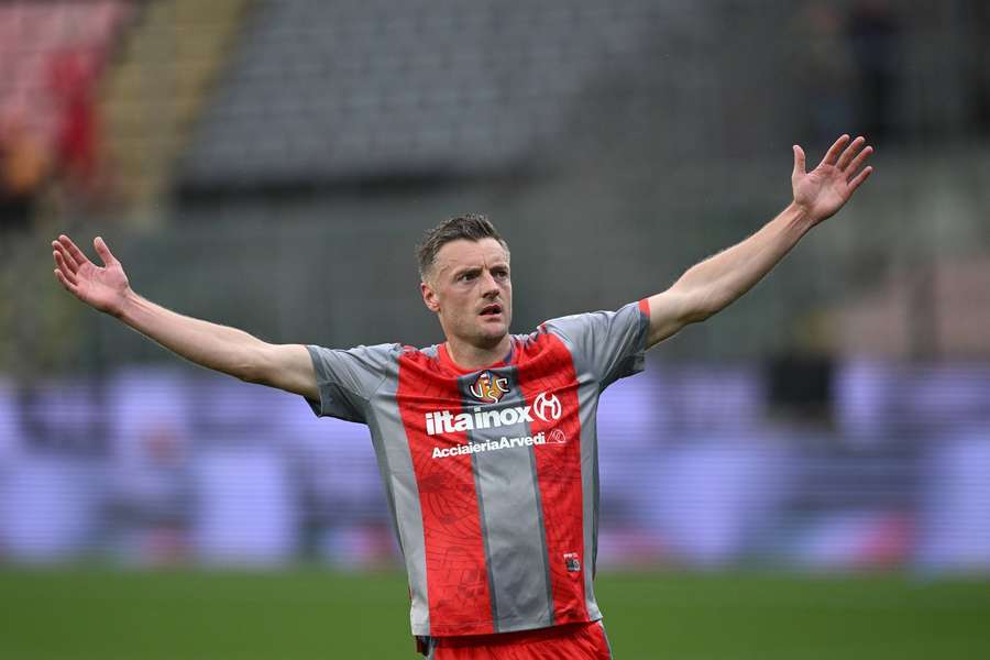 Jamie Vardy, jogador da Cremonese, após o golo do 1-0