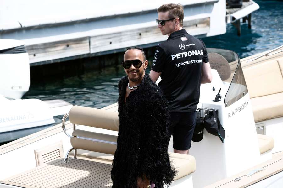 Lewis Hamilton arriving at Monaco Grand Prix