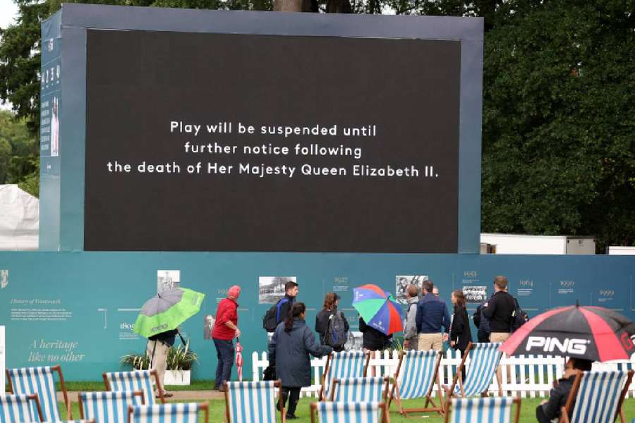 BMW PGA Championship halts play after death of Queen Elizabeth II, other events stopped too