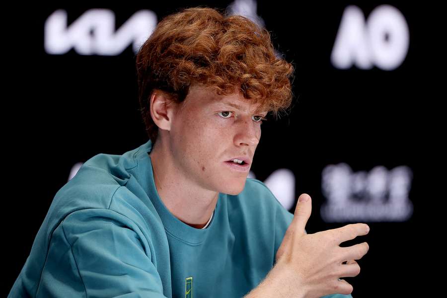 Jannik Sinner speaks at a press conference ahead of the Australian Open