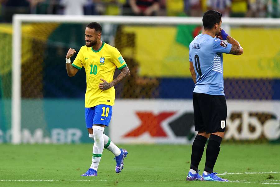 Neymar y Suárez durante un Brasil-Uruguay.