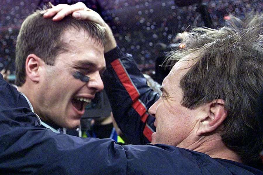 Tom Brady a tréner Bill Belichick. Tom Brady a tréner Bill Belichick.