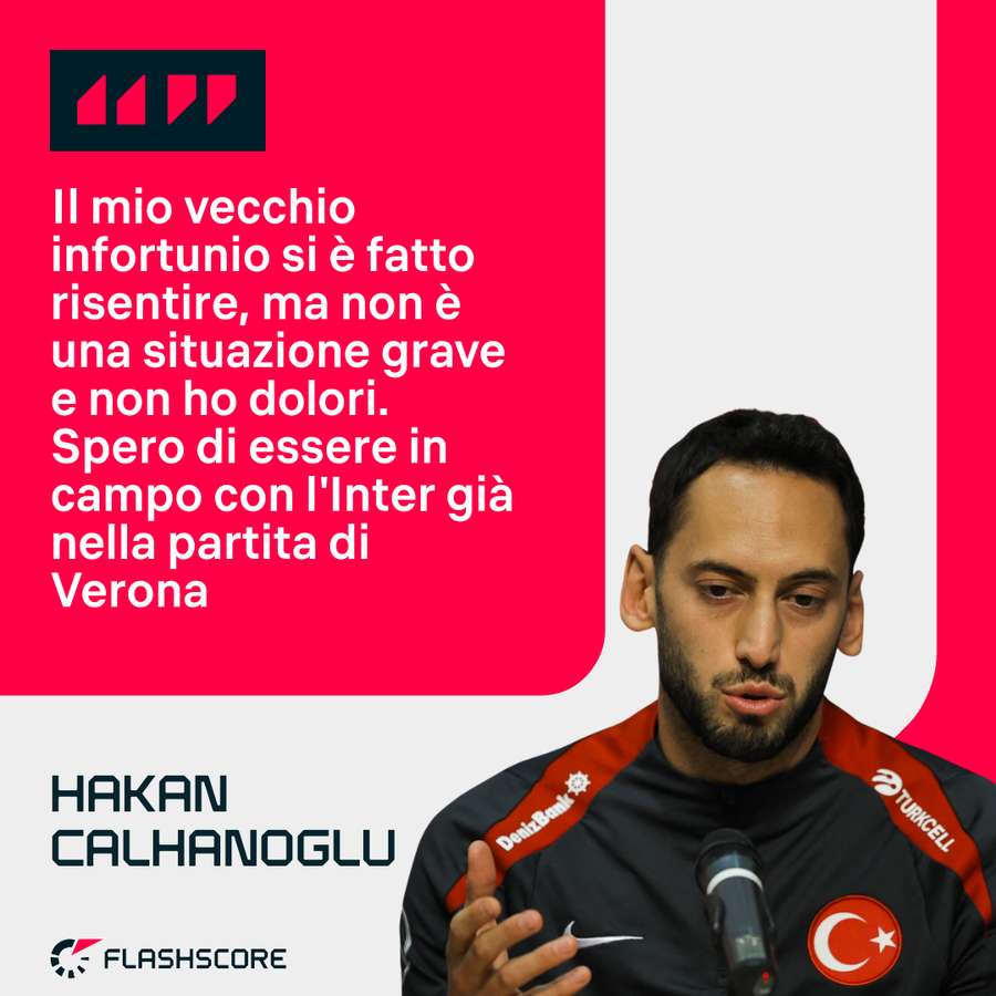 Le parole di Calhanoglu