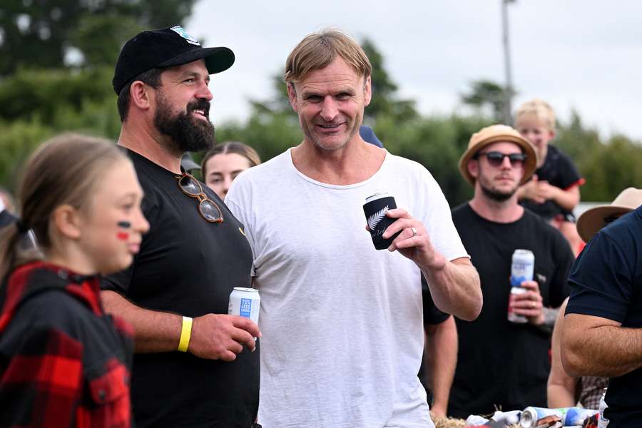 All Blacks coach Scott Robertson watches on at a Super Rugby Pacific trial match.