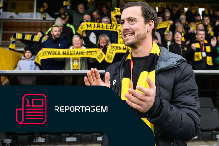 Jacob Lennartsson em Strandvallen durante a vitória do Mjallby sobre o Norrkoping Jacob Lennartsson em Strandvallen durante a vitória do Mjallby sobre o Norrkoping