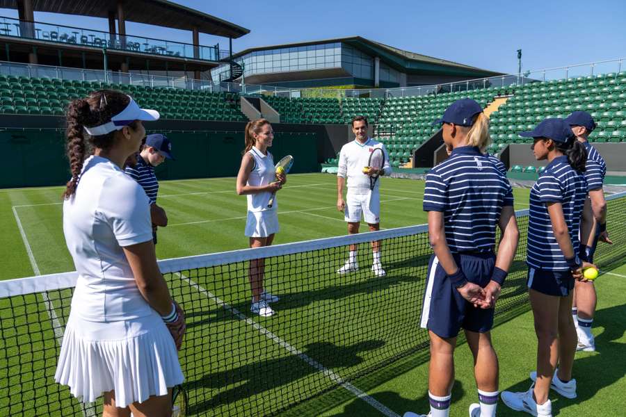 Roger Federar y Kate Middleton disfrutan en Wimbledon