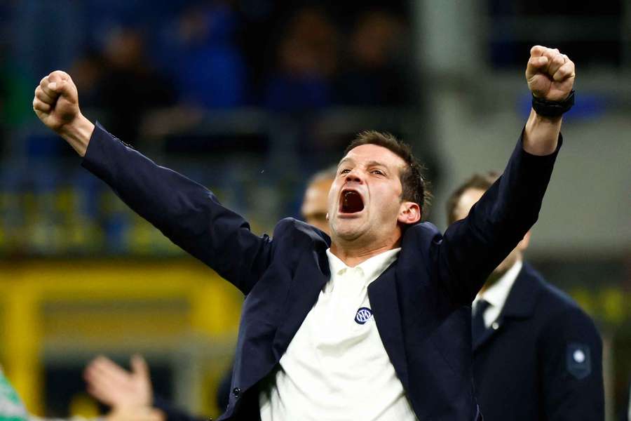 Cristi Chivu după calificarea în finala Cupei Italiei