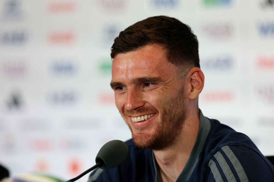 Andrew Robertson auf der Pressekonferenz