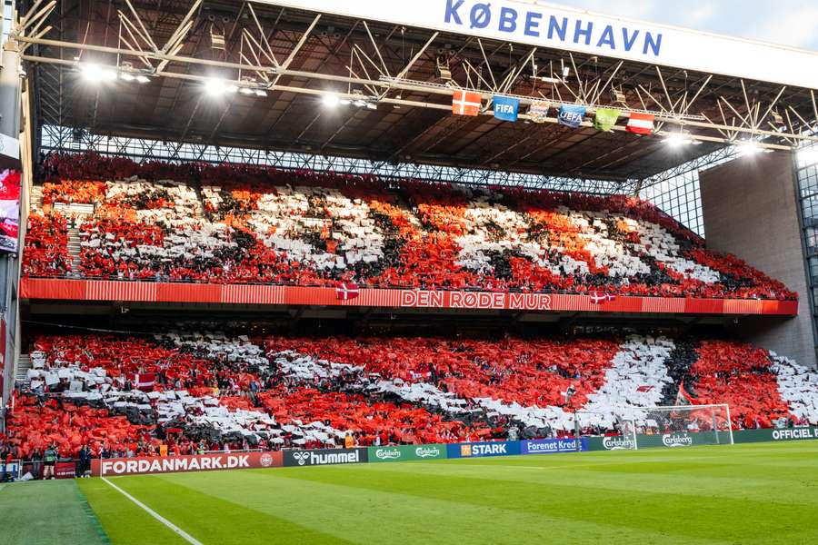 Den Røde Mur ved kampen mellem Danmark og Østrig (2-0).