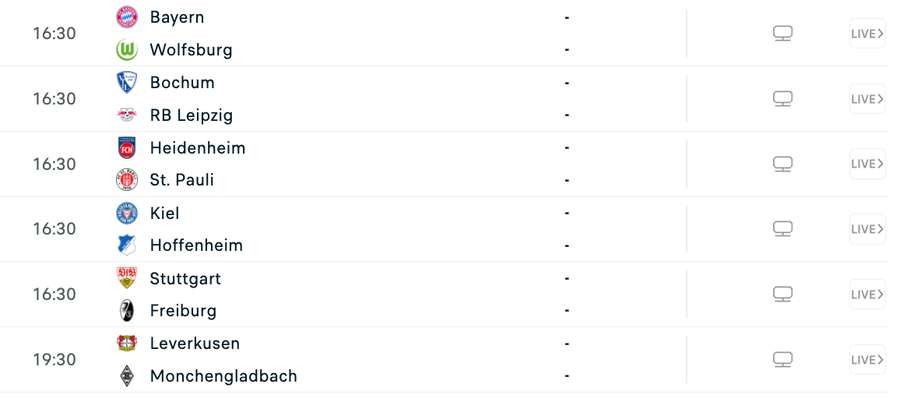 Programme Bundesliga