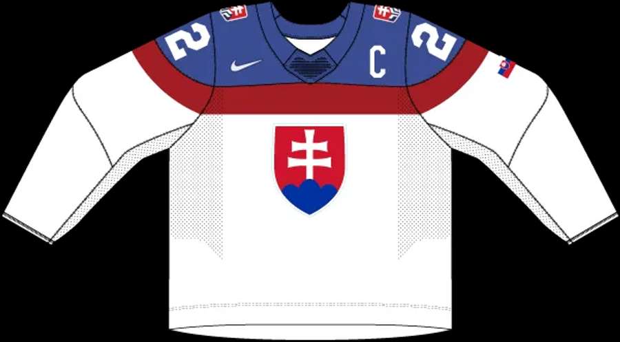 Bílý dres Slovenska.