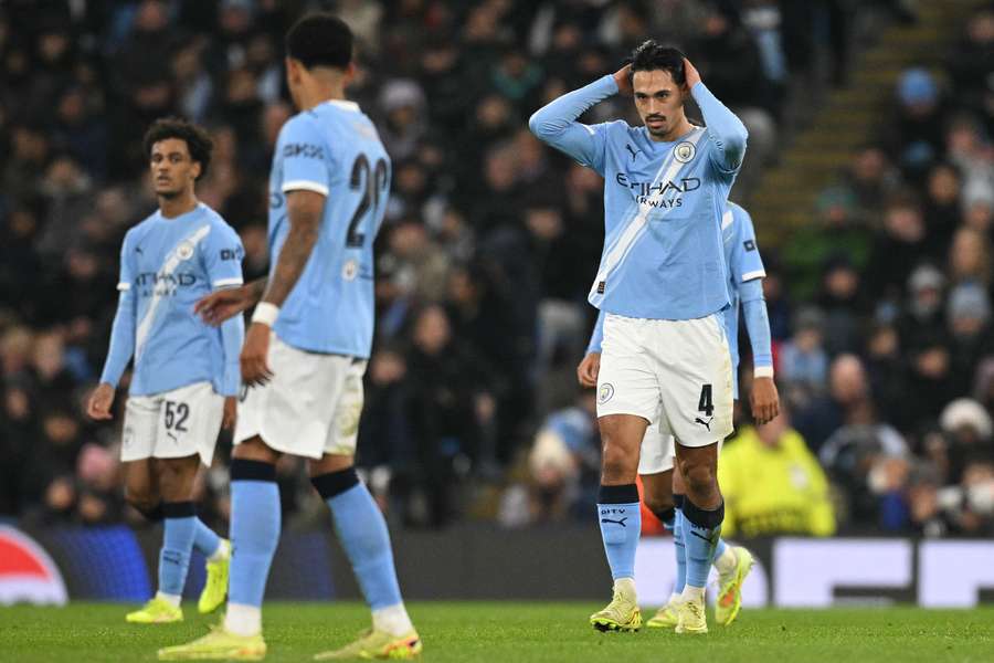 Manchester City midfielder Tijjani Reijnders against Bayer Leverkusen in the Champions League Manchester City midfielder Tijjani Reijnders against Bayer Leverkusen in the Champions League