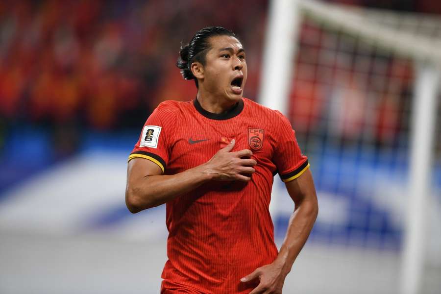 Voormalig Eredivisionist Zhang Yuning was de matchwinner voor China