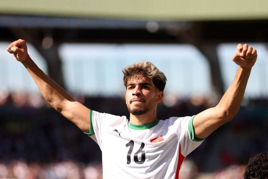 Abde, con la selección de Marruecos