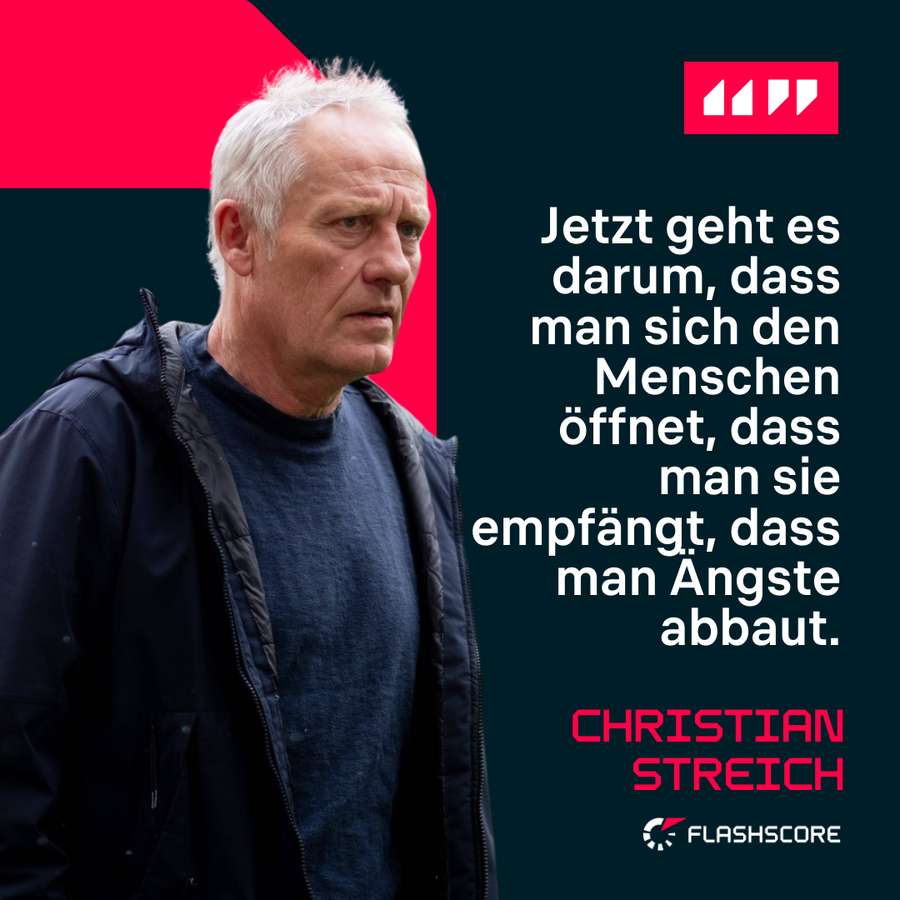 Christian Streich zur Flüchtlingskrise.