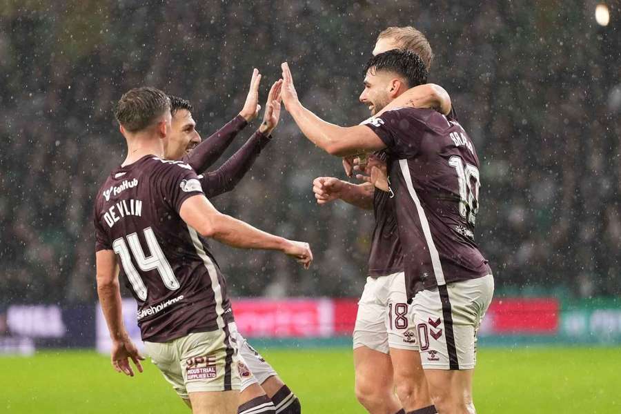 Hearts celebrate Hearts celebrate